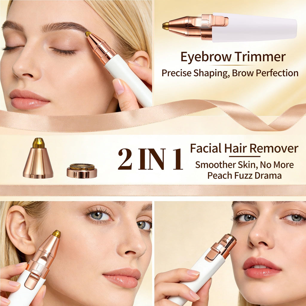 2 in 1 Electric Facial Hair Removal Device with LED Light G151282