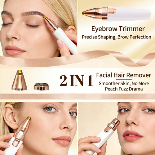 2 in 1 Electric Facial Hair Removal Device with LED Light G151282