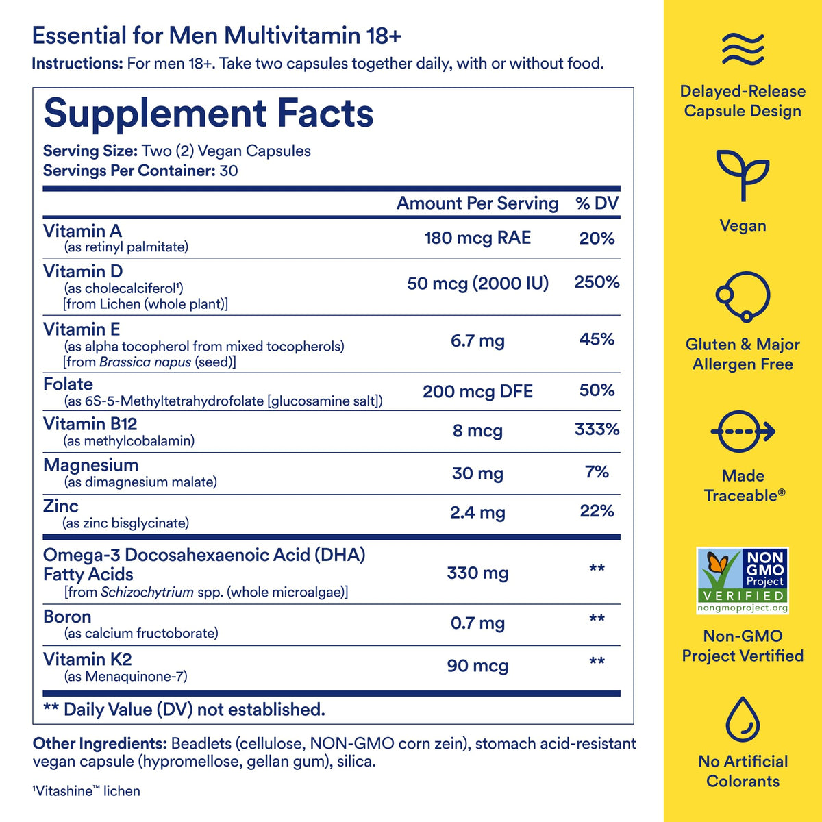 Men's 18+ Multivitamin 60 Capsules W1269