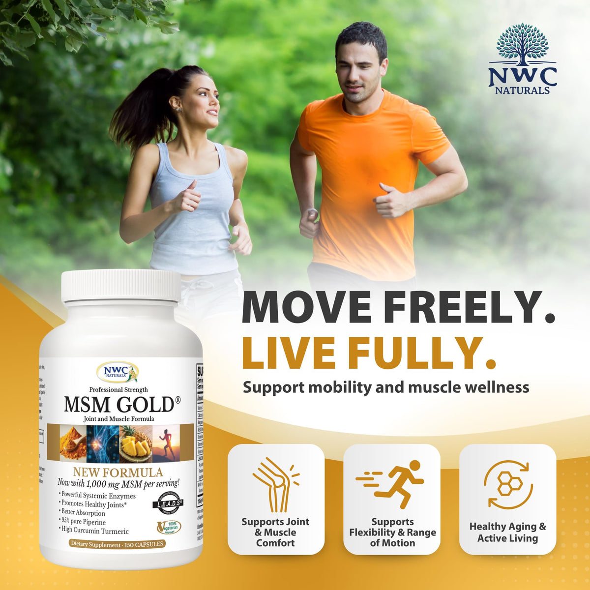 MSM Supplement 1,000 mg 150 Capsules B170336