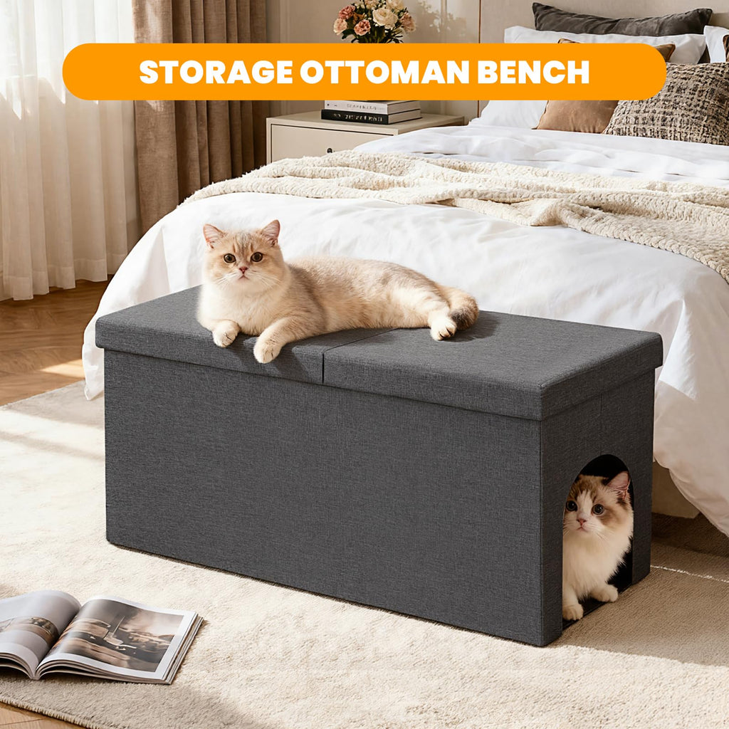 Dark Grey Cat Litter Box Enclosure V693