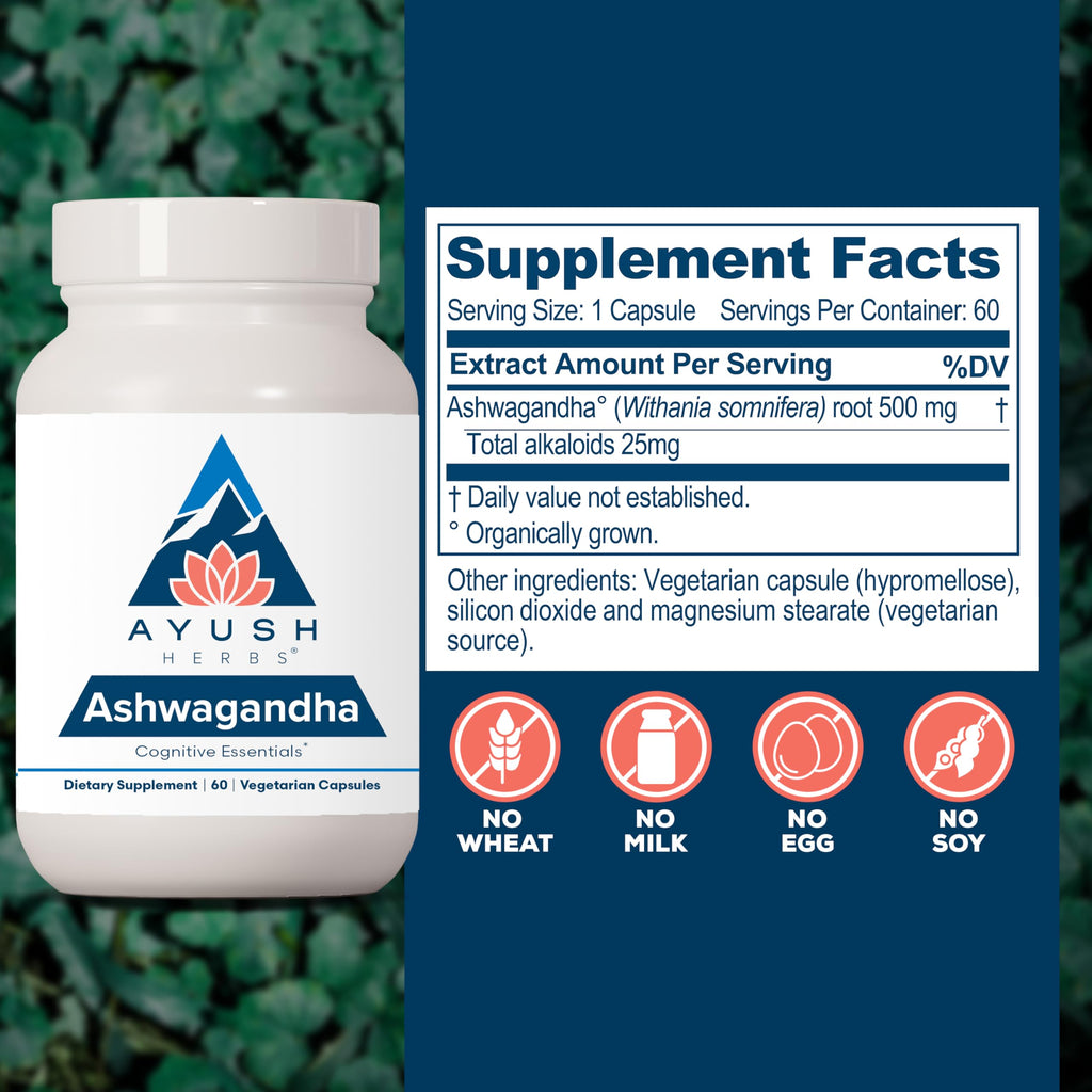 Ashwagandha Capsules 500mg 60 Servings T423004