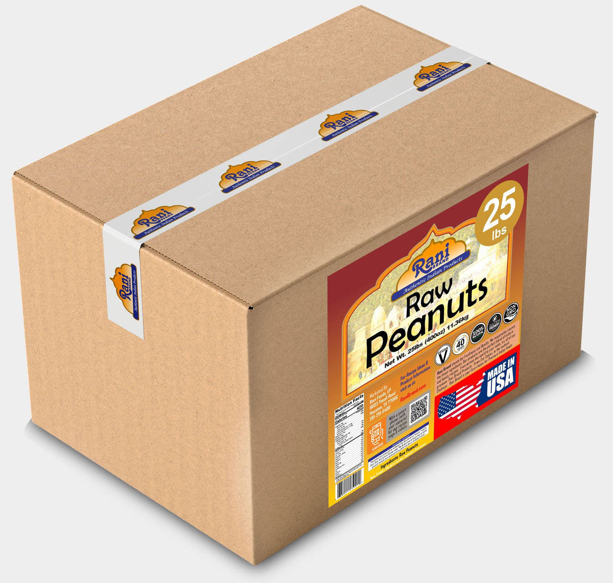 Raw Whole Peanuts With Skin 25lbs Bulk Box L3604
