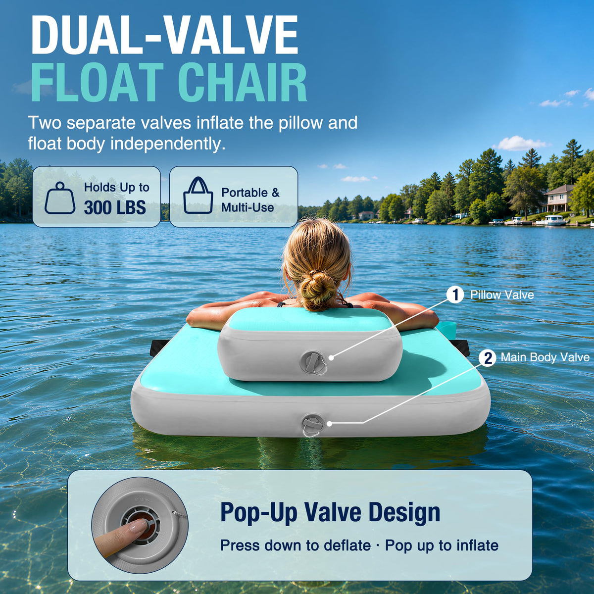 Inflatable Floating Chair with Cup Holder E523