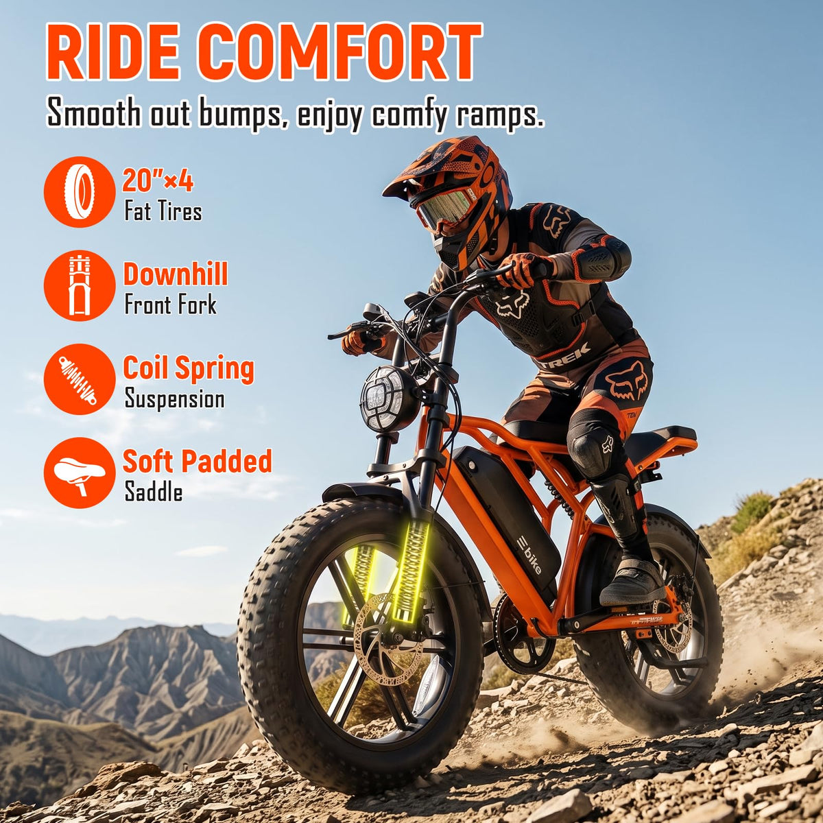 Electric Bike 2000W Peak Motor 48V Removable Battery X400417