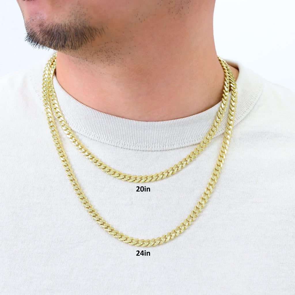 10k Yellow Gold Cuban Link Chain Necklace Y9344