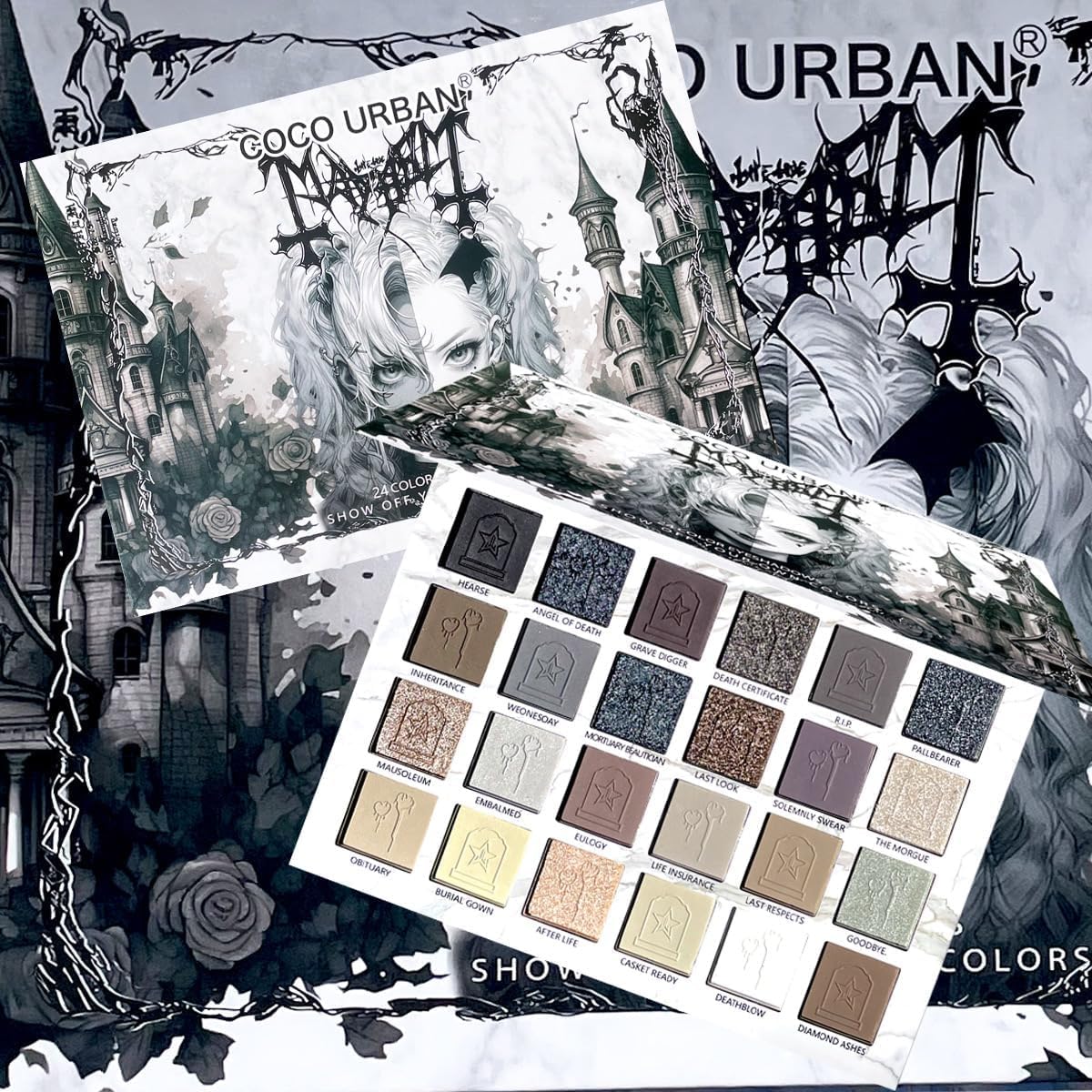 Black Grey Smokey Eyeshadow Palette P94278