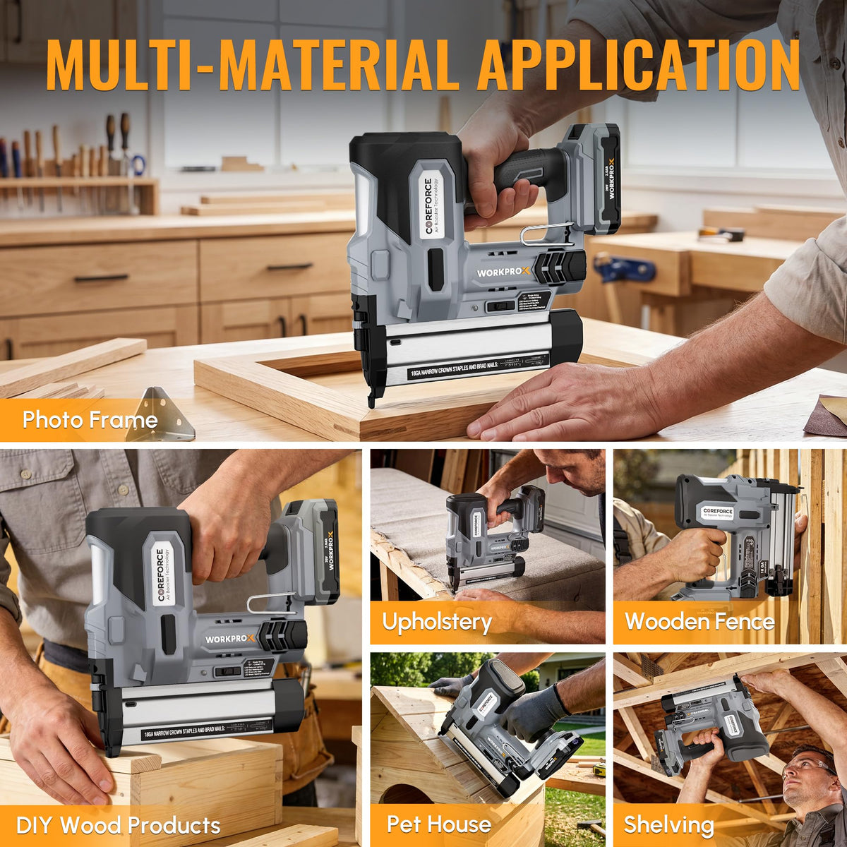 20V Cordless 18 Gauge 2-in-1 Nail & Staple Gun L78488