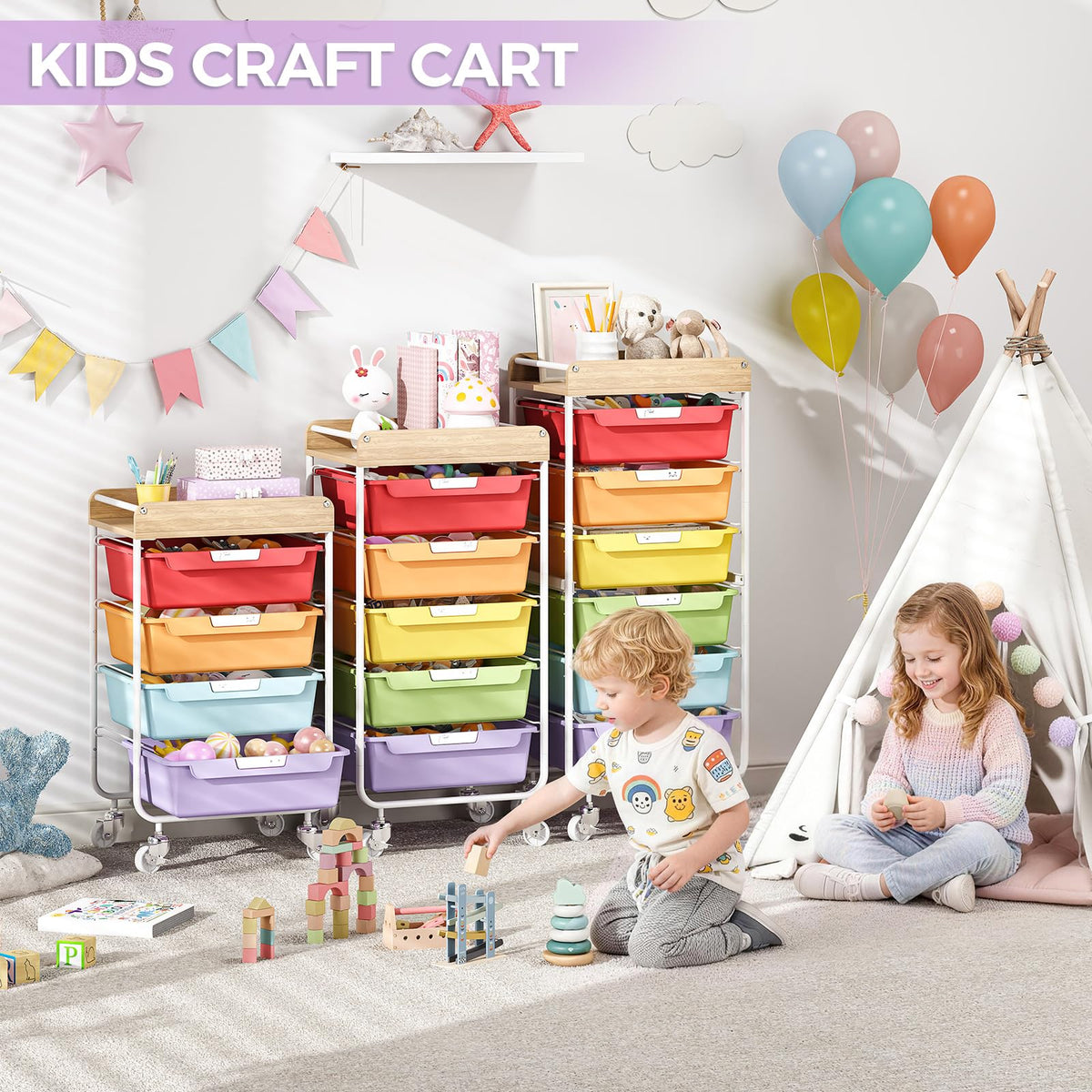 Utility Storage Cart with Drawer R92409