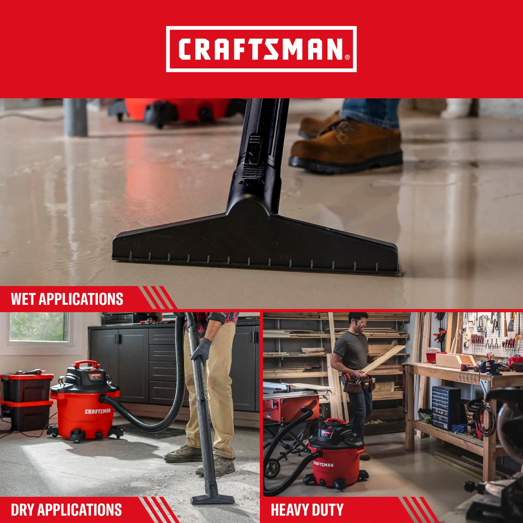 16 Gallon 6.5 Peak HP Wet Dry Shop Vacuum A8463