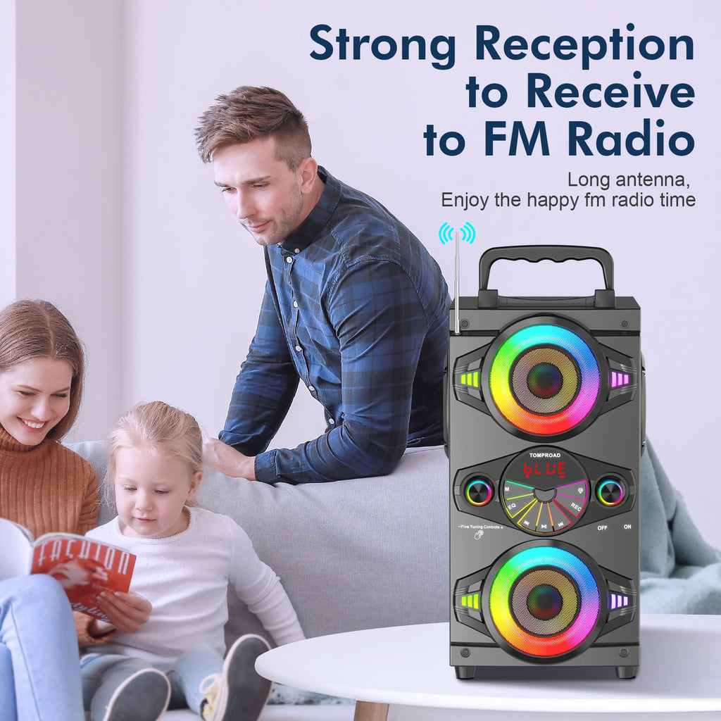 60W Portable Bluetooth Speaker with Subwoofer B52092