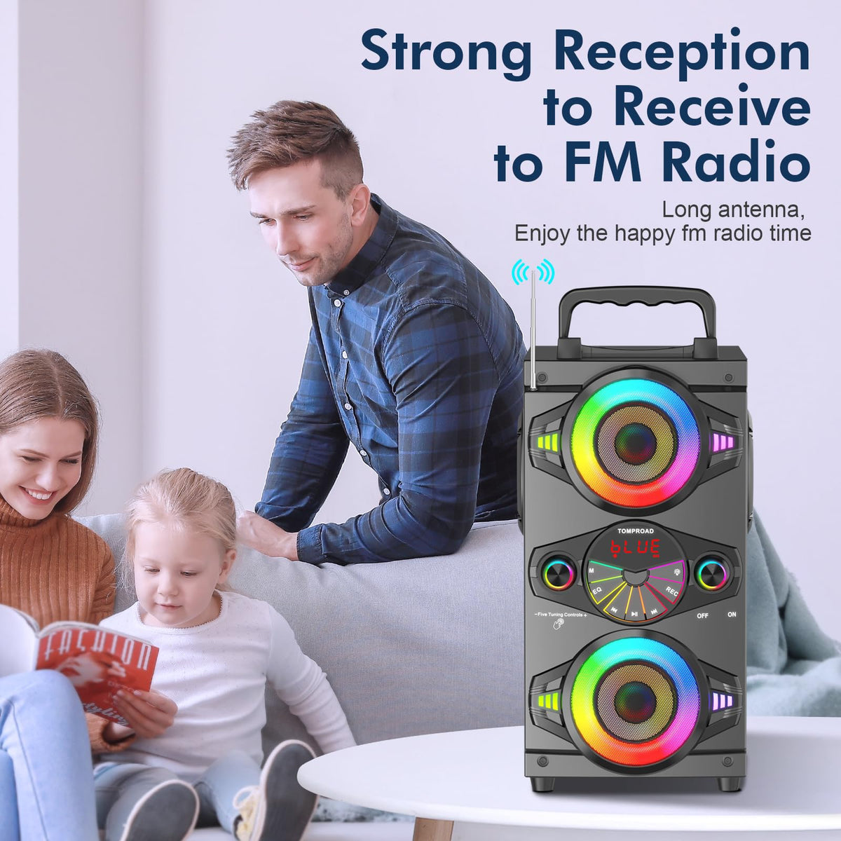 60W Portable Bluetooth Speaker with Subwoofer B52092