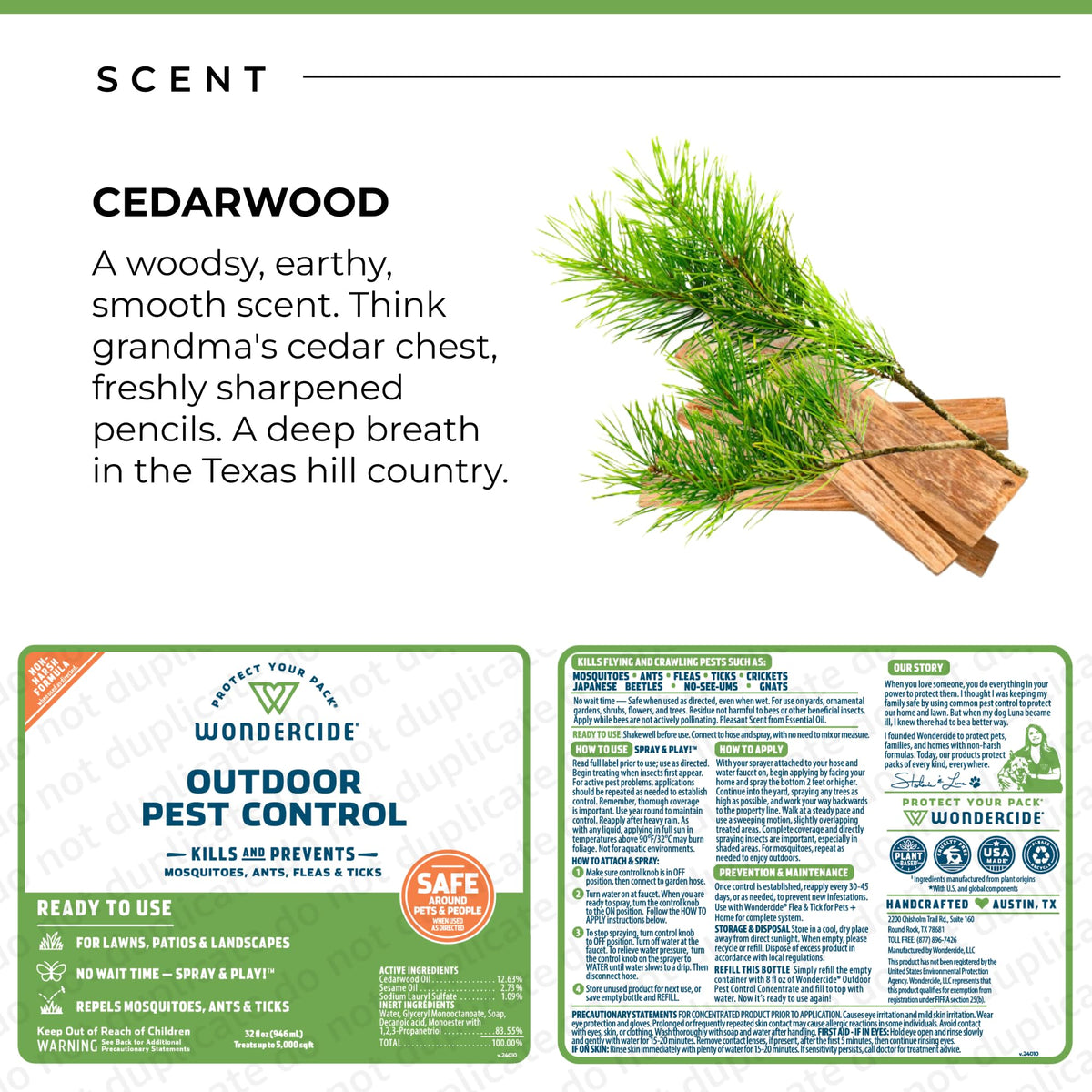 Outdoor Pest Control Spray with Essential Oils 32 oz Z51181