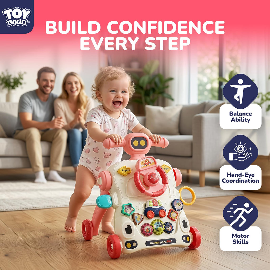 3-in-1 Baby Push Walker Sit to Stand Activity Table Y494