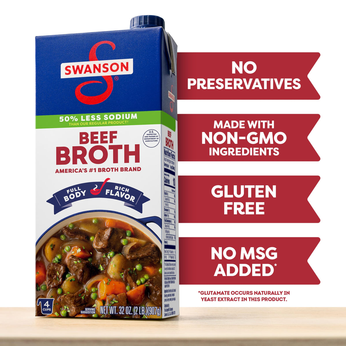 Lower Sodium Beef Broth 32 oz J42538