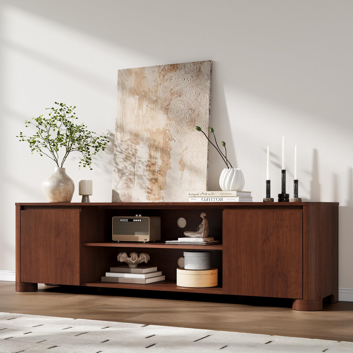70" Walnut TV Stand R833610