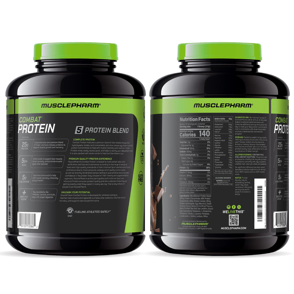 Chocolate Milk Flavor 5 Protein Sources Gluten Free Protein Powder 4.2 lb L7099