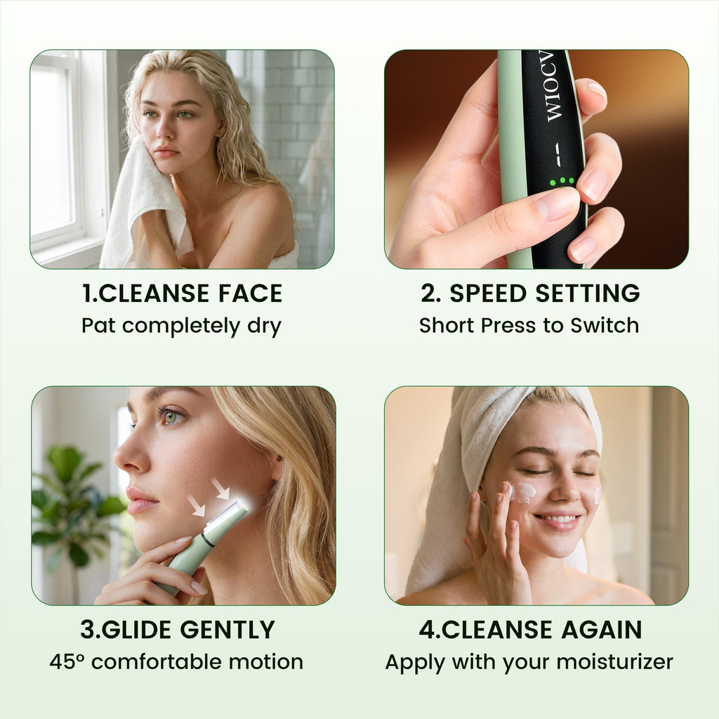 Green Electric Facial Razor H15660