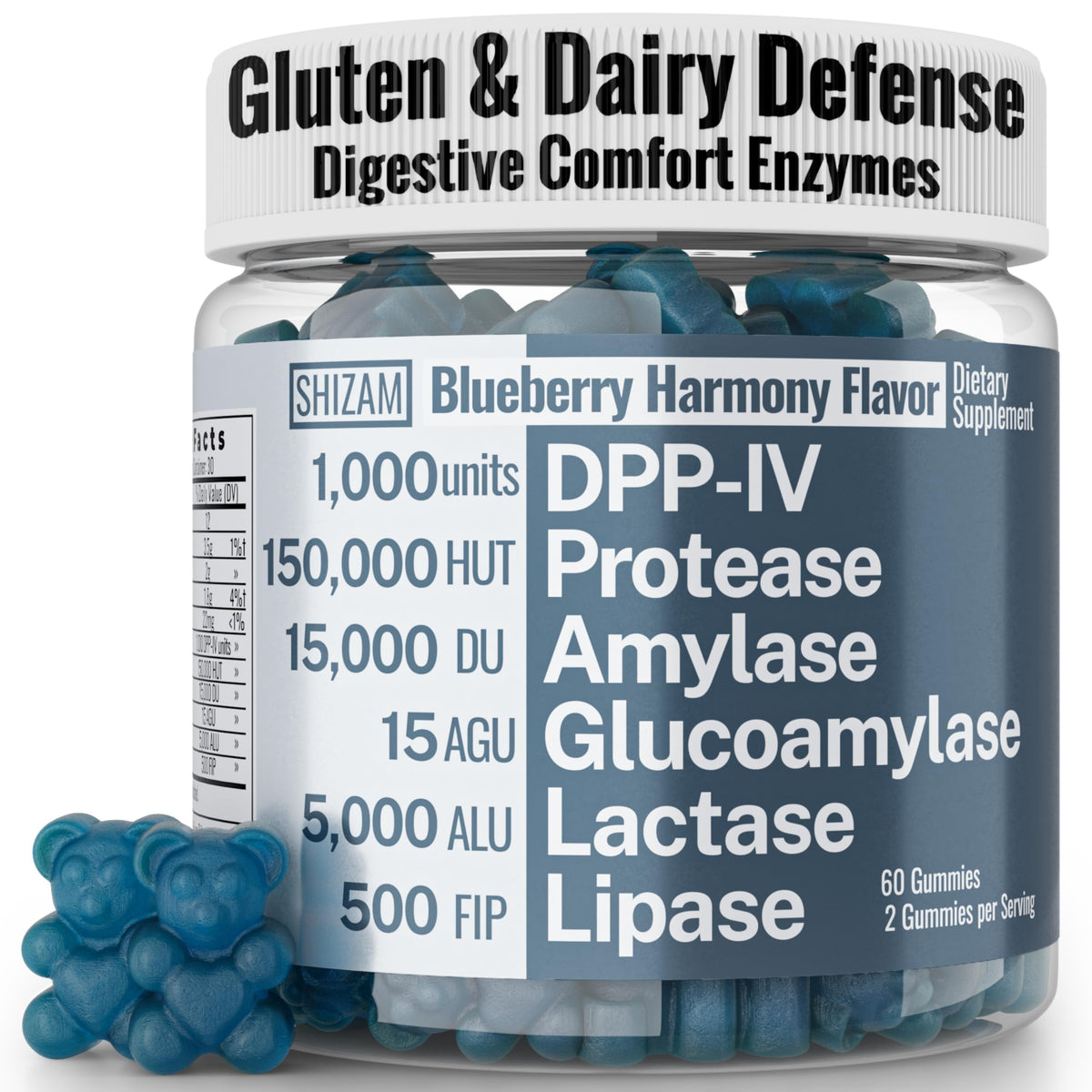 Gluten & Lactase Digestive Enzyme Gummies C637