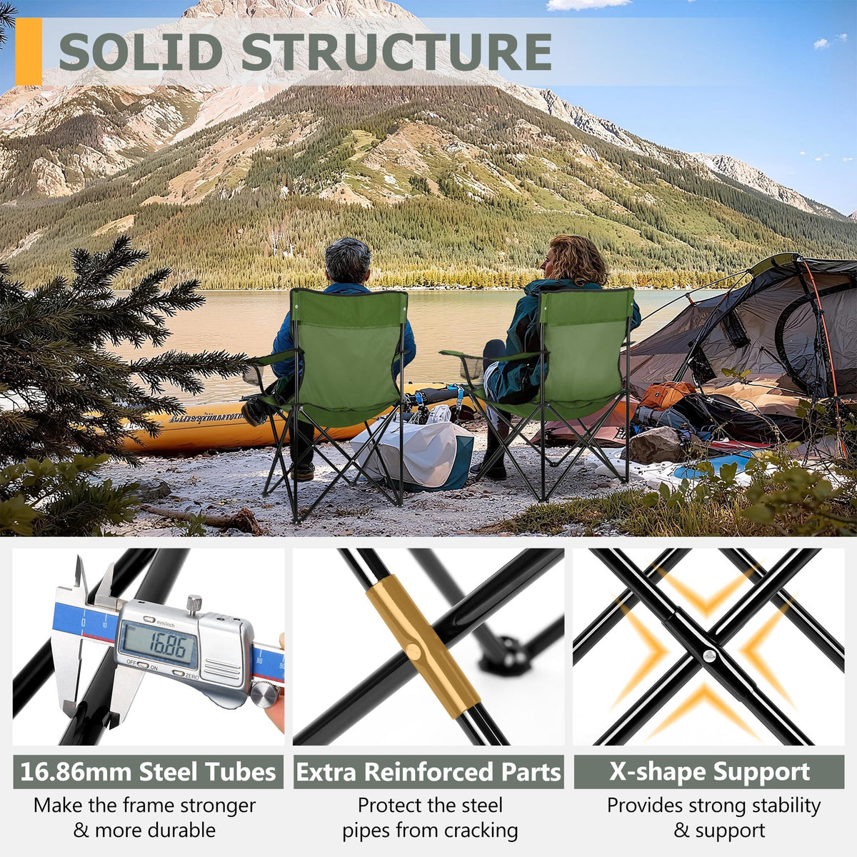 Camping Chairs Olive Green E3689