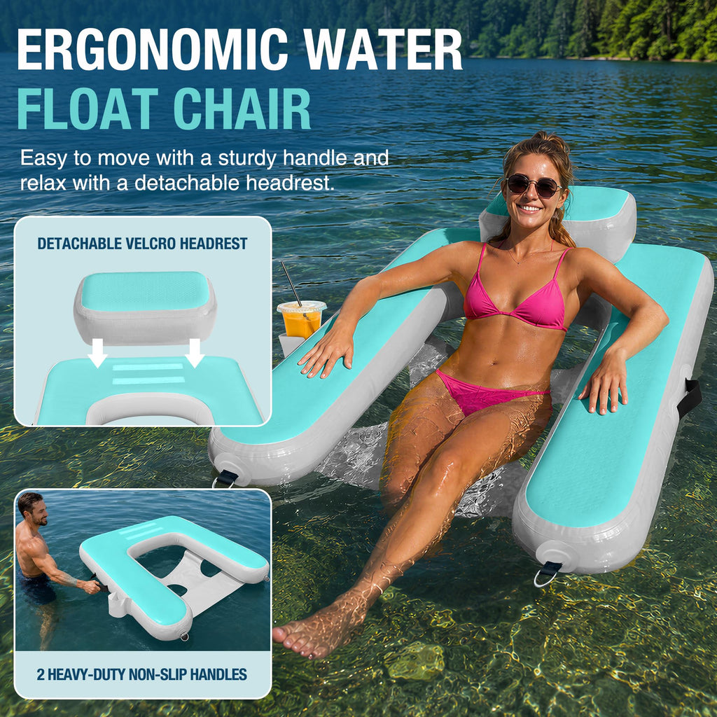 Inflatable Floating Chair with Cup Holder E523