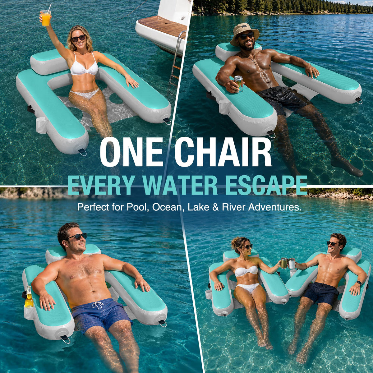 Inflatable Floating Chair with Cup Holder E523