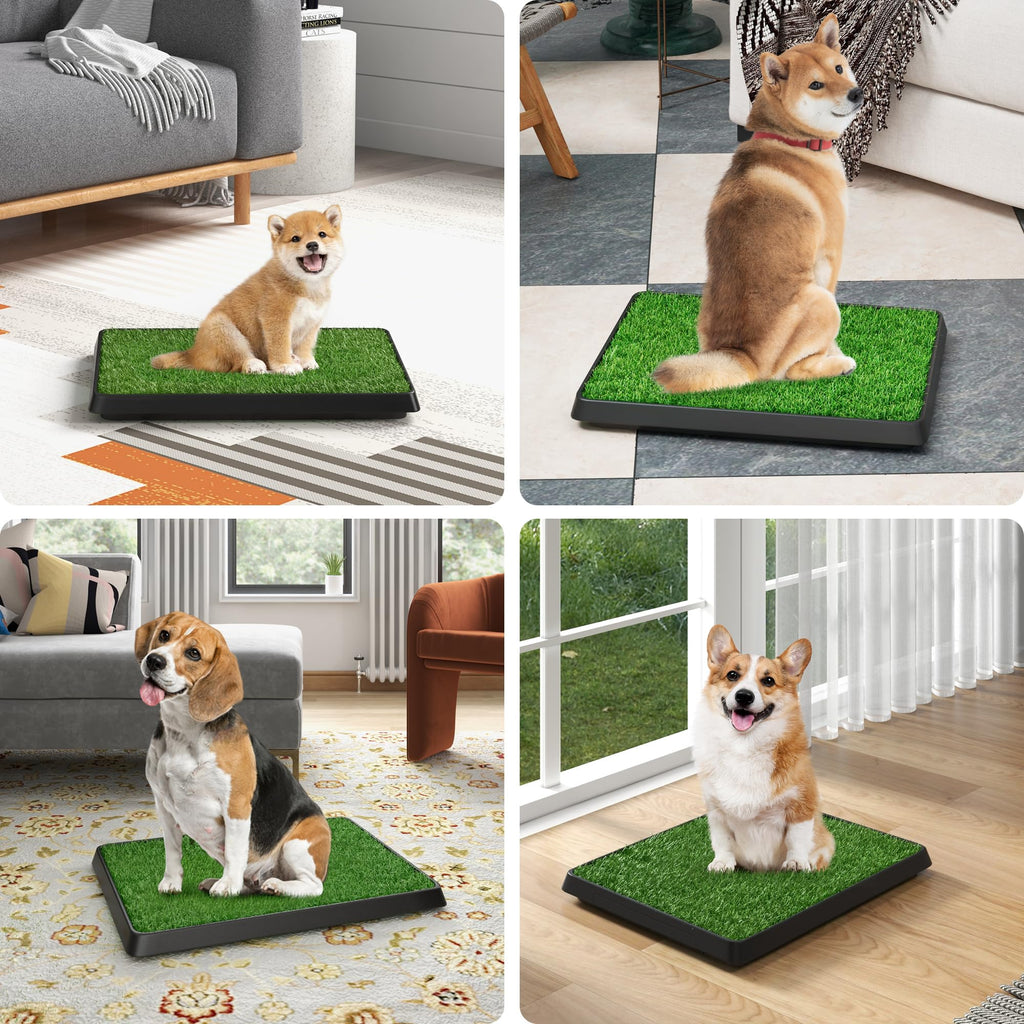 25"×20" Washable Dog Grass Pad with Tray P240489