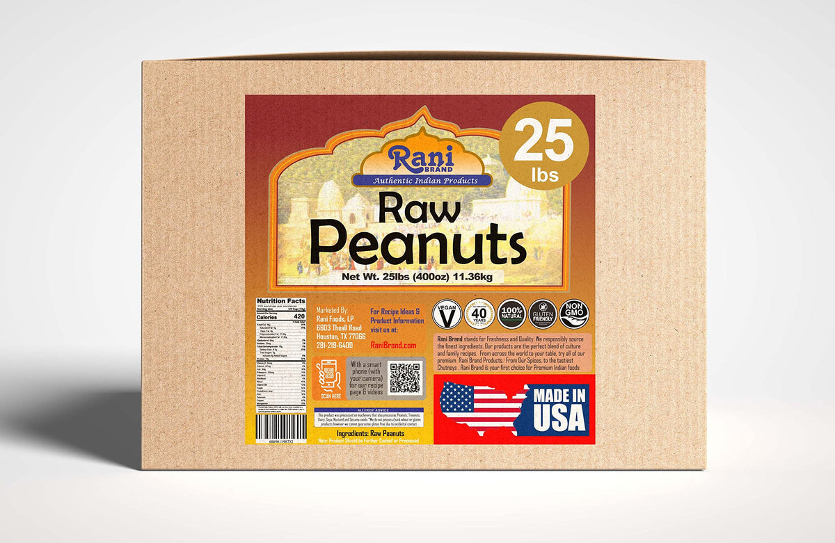 Raw Whole Peanuts With Skin 25lbs Bulk Box L3604