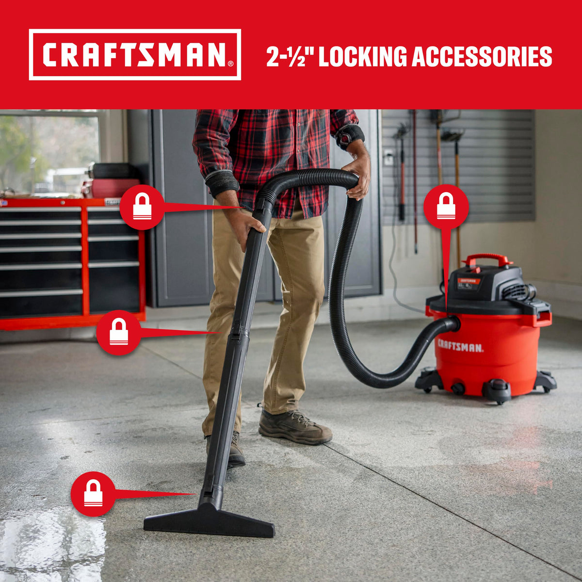 16 Gallon 6.5 Peak HP Wet Dry Shop Vacuum A8463